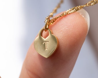 Heart Pendant Tiffany Alphabet Heart Tag Letter Gold Necklace