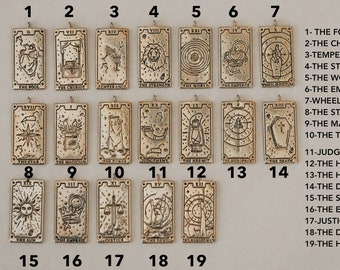 Collar con colgante de carta del Tarot de Babeina, delicado collar con la carta del Tarot: El Sol, La Estrella, El Loco, El Juicio, joyería del Tarot, regalo de Navidad