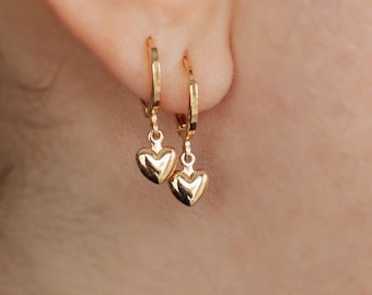 Hanging heart hotsell earrings