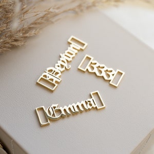 Personalized Name Shoe Buckle Gold, Silver, High Quality Customizable Shoelace Clip, Lace Decoration Charm, Shoe Accessories,Christmas Gift