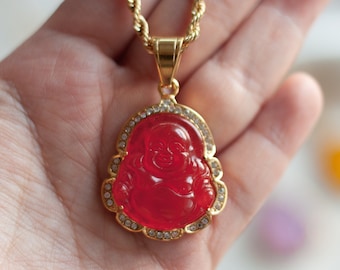 Ruby buddha pendant deals