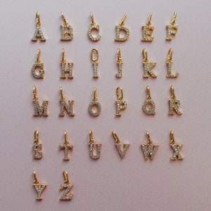 ADD ON Diamond Letter Charm, Personalized Initial Pendant, Custom Alphabet Charm, Crystal Letter Charm, Monogram Jewelry, Name Pendant