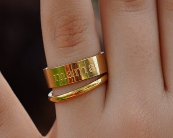 Custom Name Ring • Engraved Ring • Personalized Gift • Custom Gift for Moms • Custom Mothers Ring • New Mom Gift • Christmas Gift Idea
