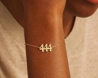 Pulsera con número de ángel, regalo personalizado, joyería espiritual, joyería con número de la suerte, resistente al agua, regalo de Navidad para ella