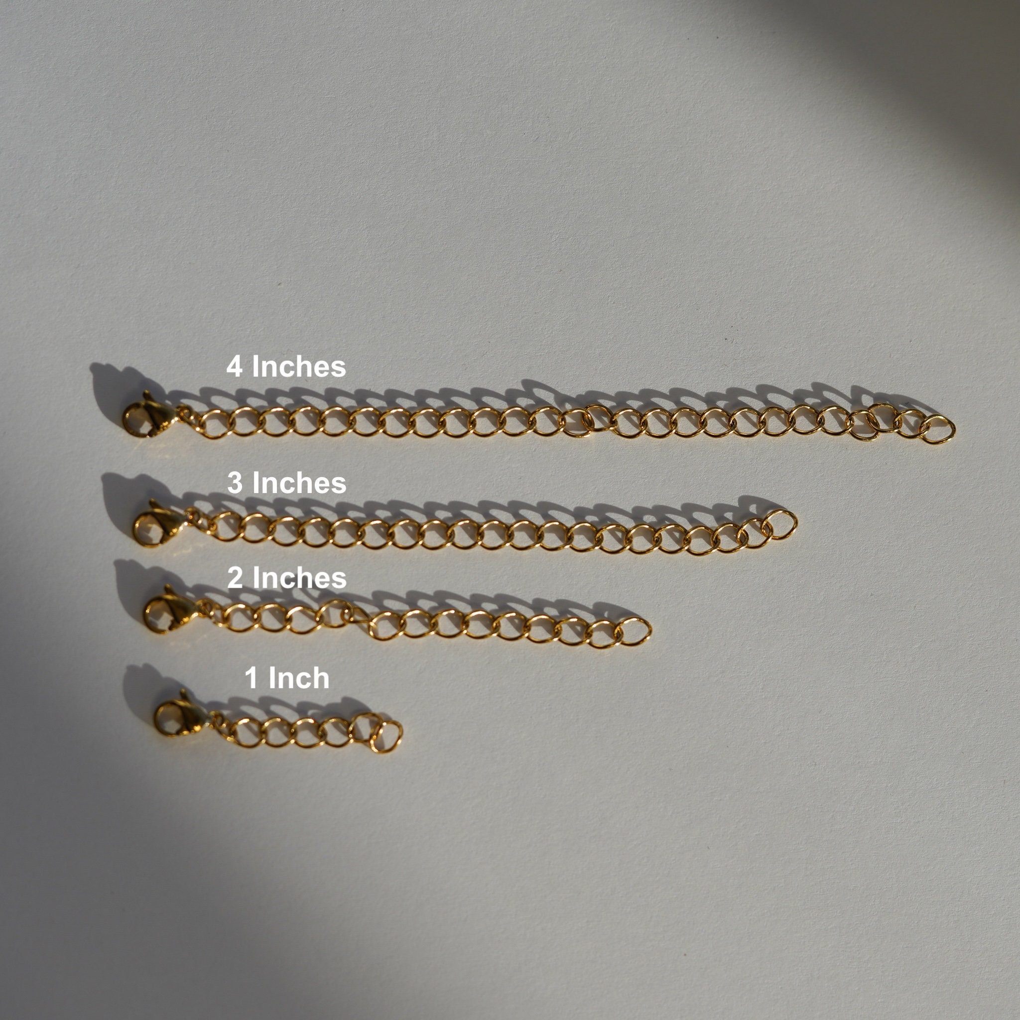 18K Gold Necklace Extender Removable Extender Chain Etsy