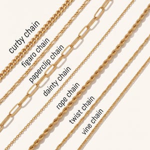 18K Gold Chain Necklace, Cable Chain, Paperclip Chain, Twist Chain, Figaro, Curb Chain, Pearl Bead Chain, Chain for kids, Mothers Day Gift