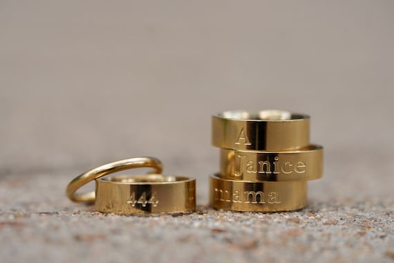 Ring with name on it sale