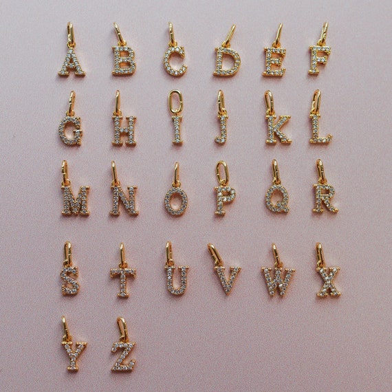 Diamond letter charm sale