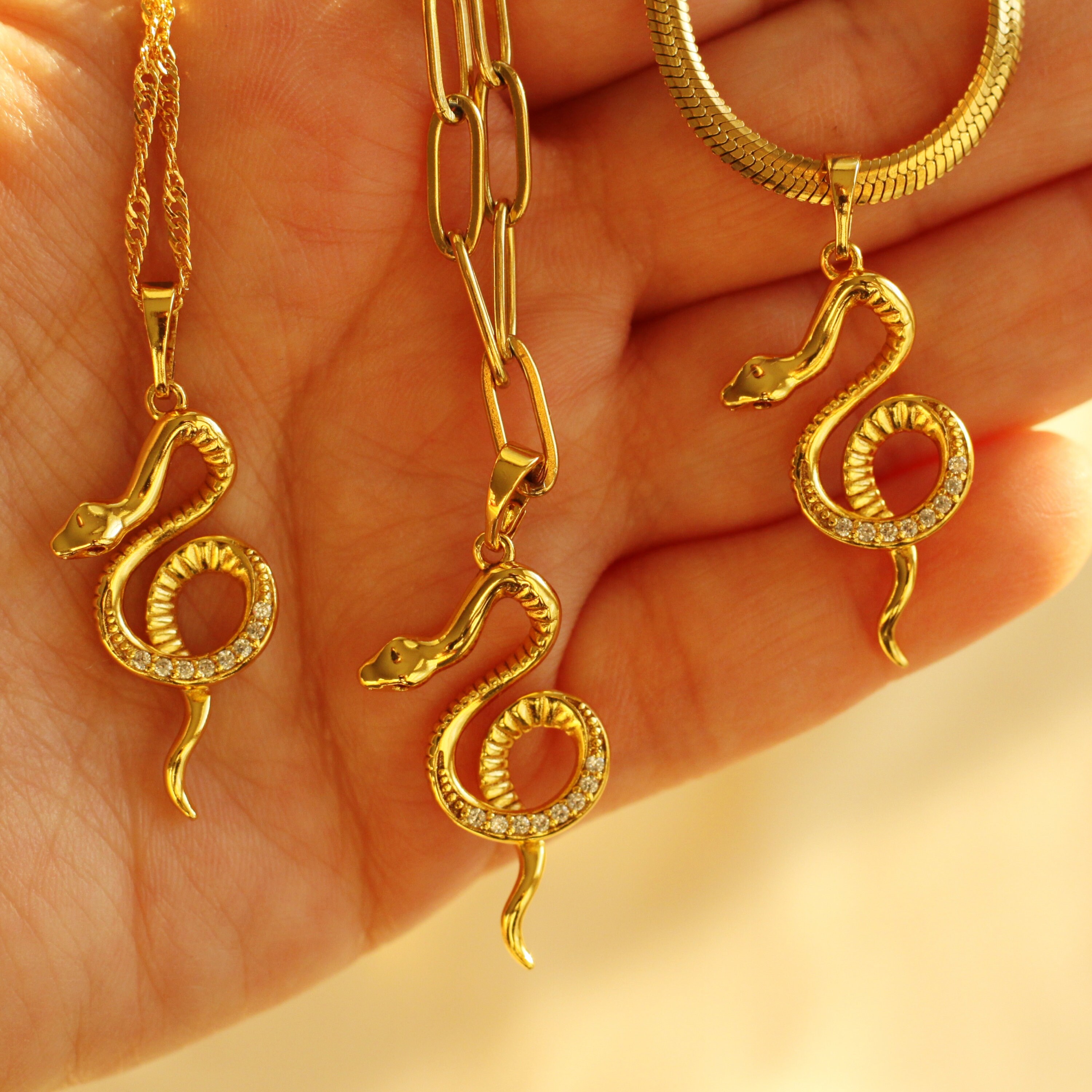18k Au750スネークペンダント Double Snake Pendant｜ダブルスネーク・ペンダント – ZOCALO