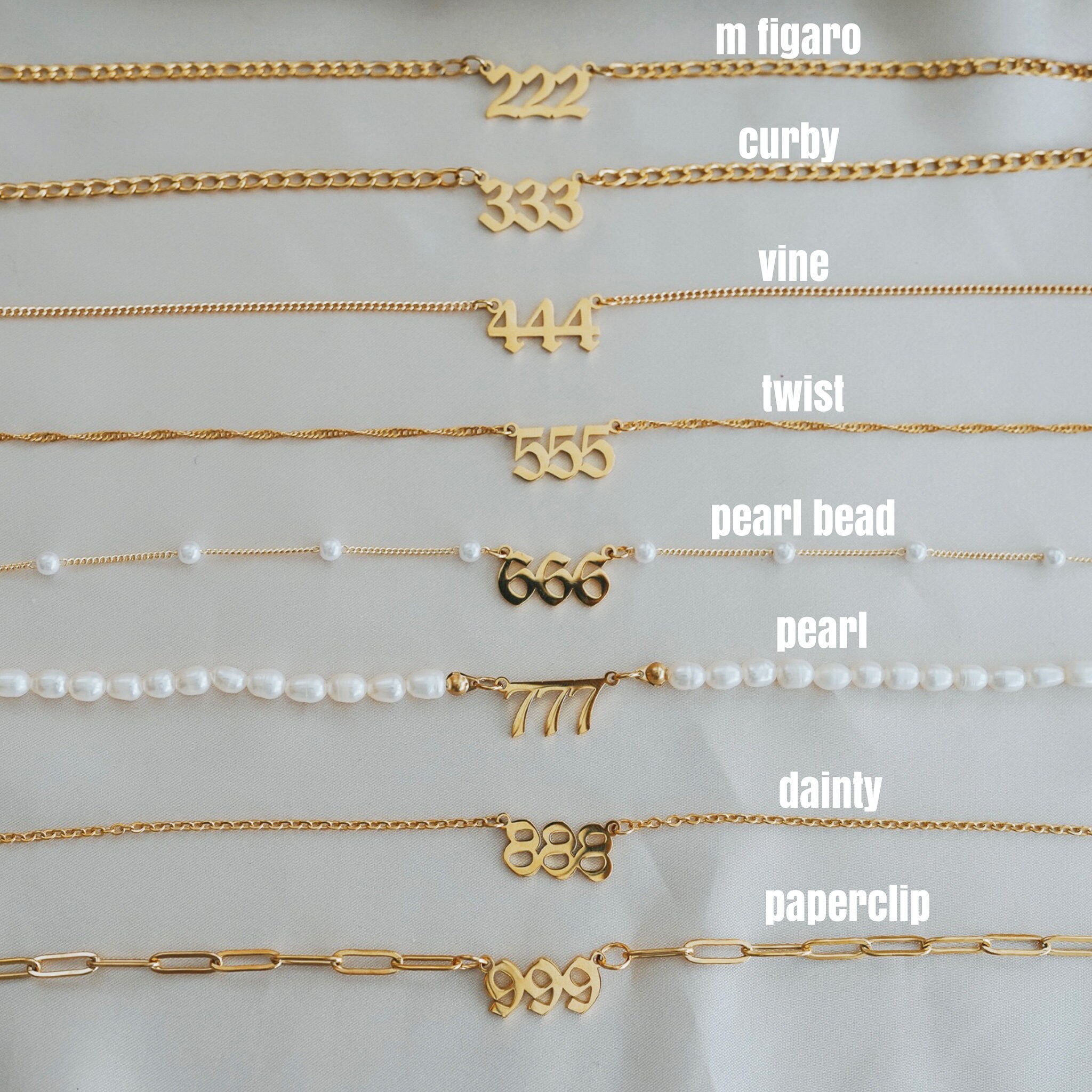 Name Necklace Pearl Waterproof Name 