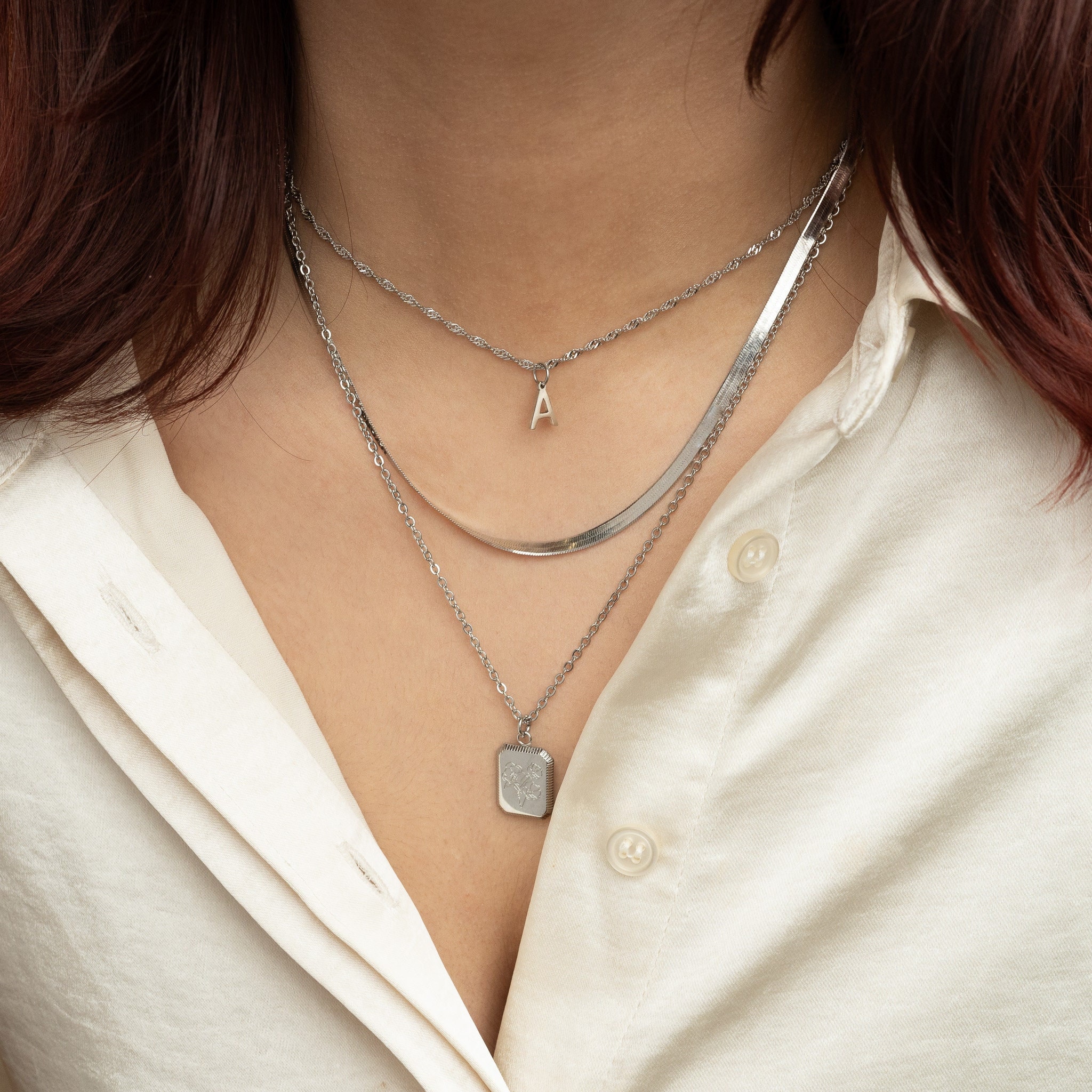 Collier Lala en acier inoxydable doré | Paloma de Bahia