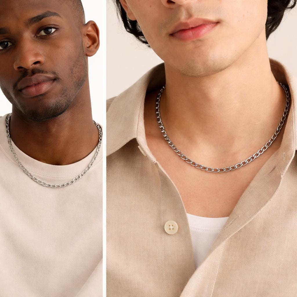 Chain Necklace, Cable Chain, Paperclip Chain, Twist Chain, Figaro