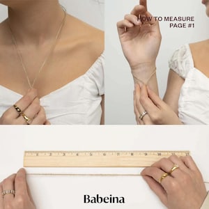 18K Gold Chain Necklace, Cable Chain, Paperclip Chain, Twist Chain, Figaro, Curb Chain, Pearl Bead Chain, Chain for kids, Mothers Day Gift afbeelding 12