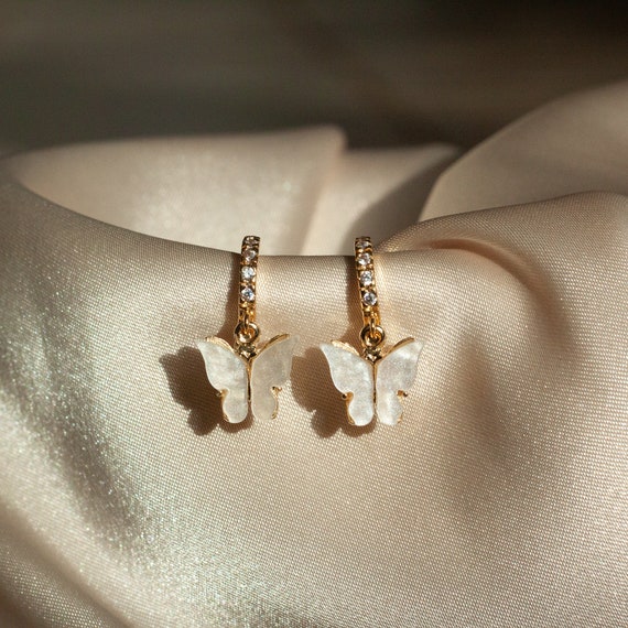 Gold Butterfly BOMB Earrings Mariposa Earrings Butterfly | Etsy