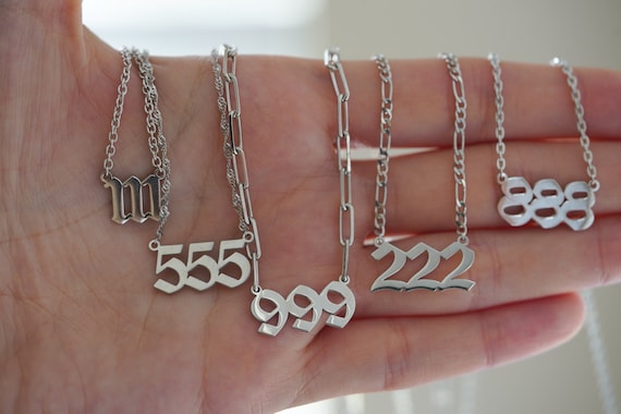 Angel cheap numbers necklace