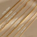18K Gold Chain ANKLET, Cable Chain, Paperclip Chain, Twist Chain, Figaro Chain, Curb Chain, Dainty, WATERPROOF, Christmas Gift