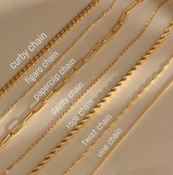 18K Gold Chain ANKLET, Cable Chain, Paperclip Chain, Twist  display picture 3