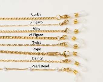 Eyeglass Chain by Babeina, Gold Eyeglass Holder, Silver Eyeglass Holder, Sunglasses Chain, Face Mask Chain, Glasses Chain, Gift for Grandma