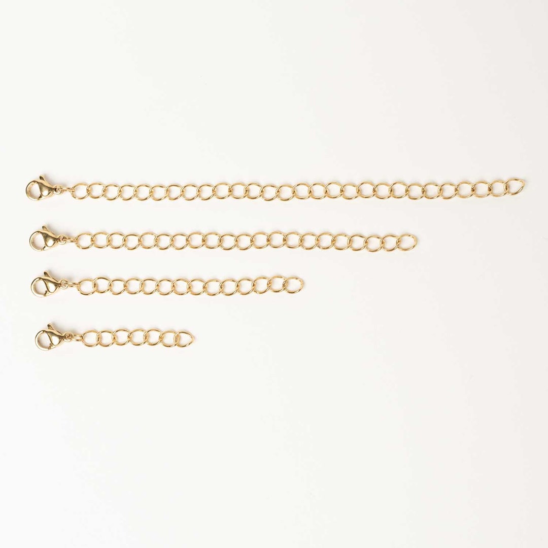 18K Gold Necklace Extender, Removable Extender, Chain Extender
