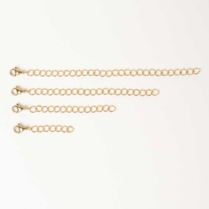  Necklace Extenders 14K Gold Plated Solid Brass Chain Extension  Extenders for Necklace Bracelet Anklet（1 2 3 inch） : Clothing, Shoes &  Jewelry