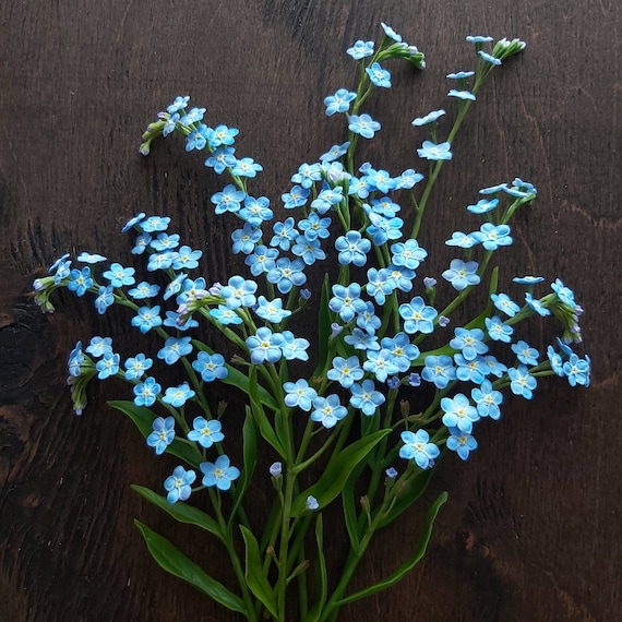 me not artificial flowers fake flowers bouquet Etsy