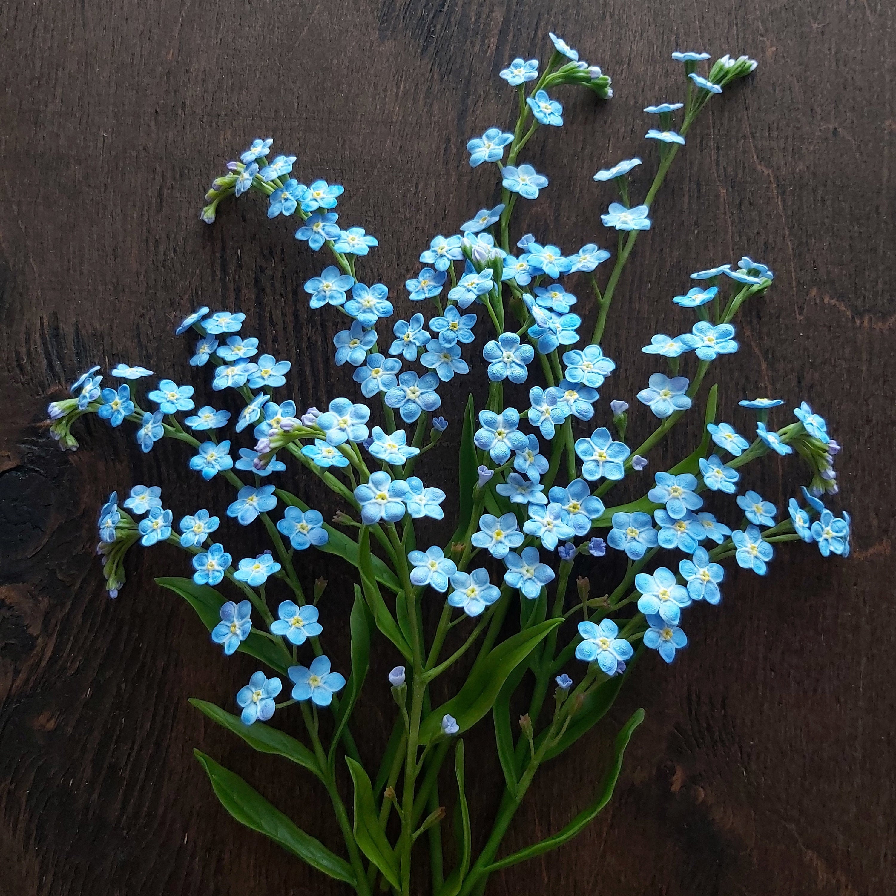 me not artificial flowers fake flowers bouquet Etsy