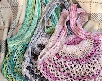 MarketMesh Carryall  – 100% Cotton Handmade Crochet Market Bag