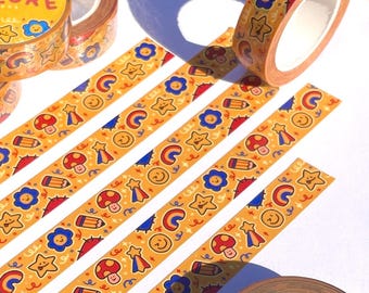 Colorful Kidcore Washi Tape - Tape for Journaling and Sketchbooks
