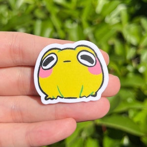Green Frog Sticker | Waterproof Matte