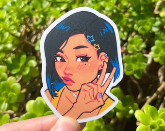 Sydney Bust, Cute Matte Vinyl Waterproof Diecut Sticker | Water Bottle Laptop Sticker | Journaling Sticker