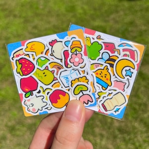 Mysterieuze grabbeltas met 25 kleine gestanste stickers | Laptopsticker waterfles | Sticker notitieboekje dagboek