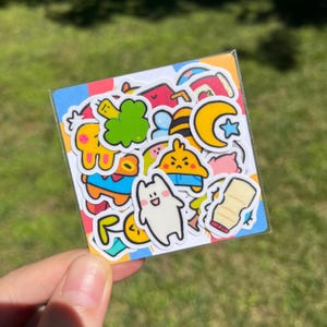 Mystery Grab Bag of 25 Small Diecut Stickers | Water Bottle Laptop Sticker | Journaling Notebook Sticker Mixed