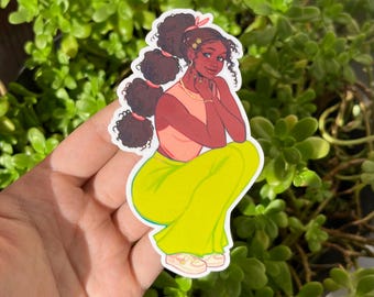 Zabella Cute Casual Outfit Sticker, Tall Waterproof Matte Vinyl Stickers