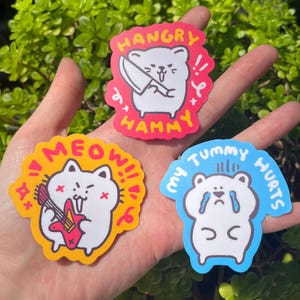 Cute Animals Stickers | Waterproof Matte Vinyl Laminated, Diecut Sticker
