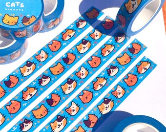 Cats Washi Tape - Tape for Journaling and Sketchbooks