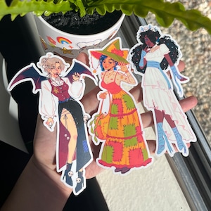 Halloween Bestie Squad, Tall Matte Vinyl Waterproof Diecut Stickers | Water Bottle Laptop Sticker | Journaling Sticker