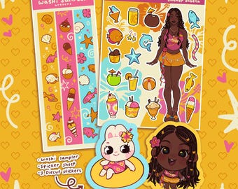 Summer Themed Sticker Bundle for Journaling