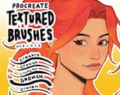 Procreate Textured Brush Pack | Character Sketch, Lineart, and Coloring for Ipad | Digital Download | Ayeoops