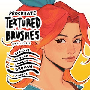 Procreate Textured Brush Pack | Character Sketch, Lineart, and Coloring for Ipad | Digital Download | Ayeoops