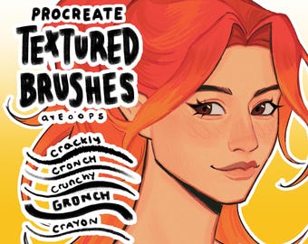 Procreate Textured Brush Pack | Character Sketch, Lineart, and Coloring for Ipad | Digital Download | Ayeoops