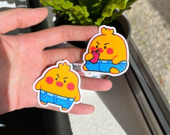 Ken the Chick drinking juice Sticker