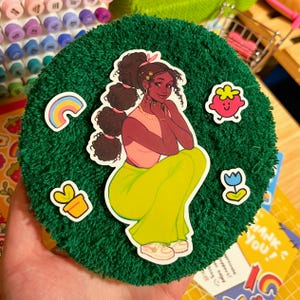 Zabella Cute Casual Outfit Sticker, Tall Waterproof Matte Vinyl Stickers image 3
