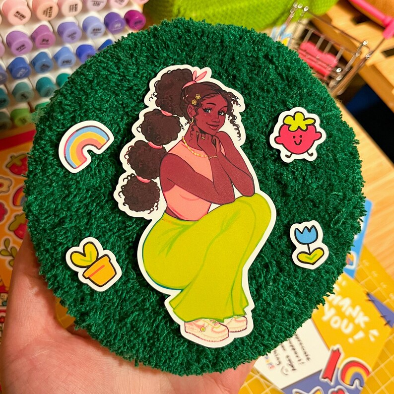 Zabella Cute Casual Outfit Sticker, Tall Waterproof Matte Vinyl Stickers image 3
