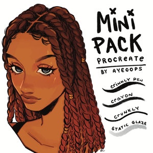 Procreate Brushes Mini Pack | Character Sketch, Lineart, and Coloring for Ipad | Digital Download | Customized Brushes | Ayeoops