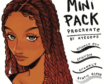 Procreate Brushes Mini Pack | Character Sketch, Lineart, and Coloring for Ipad | Digital Download | Customized Brushes | Ayeoops