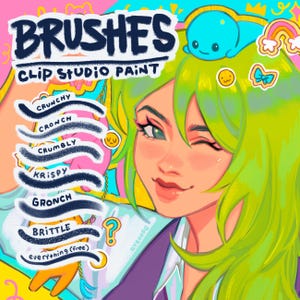 Clip Studio Paint テクスチャブラシ | キャラクターのスケッチ、線画、着色 | デジタルダウンロード | カスタムブラシ | Ayeoops