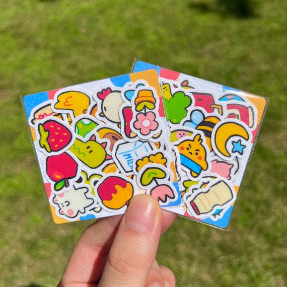 Mystery Grab Bag of 25 Small Diecut Stickers | Water Bottle Laptop Sticker | Journaling Notebook Sticker