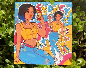 Kidcore Sydney 5x5.5 Mini Character Print