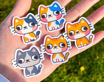 Derpy Cat Sticker | Matte Vinyl Laminated, Diecut Sticker