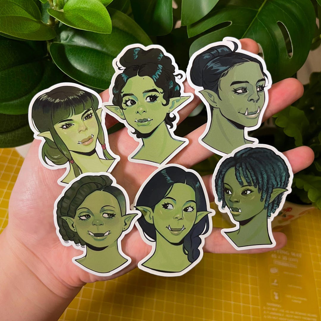 Half Orc DND Stickers - Etsy
